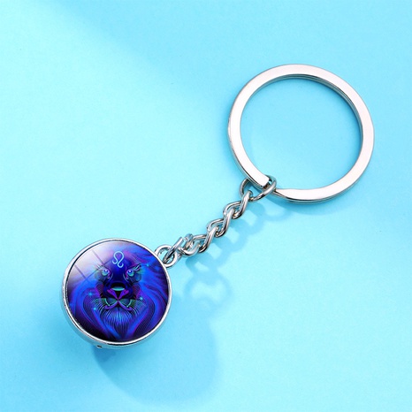 Simple Style Constellation Glass Metal Plating Keychain 1 Piece's discount tags