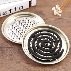 Portable Stainless Steel Serrated Mosquito Coil Tray with Cover
