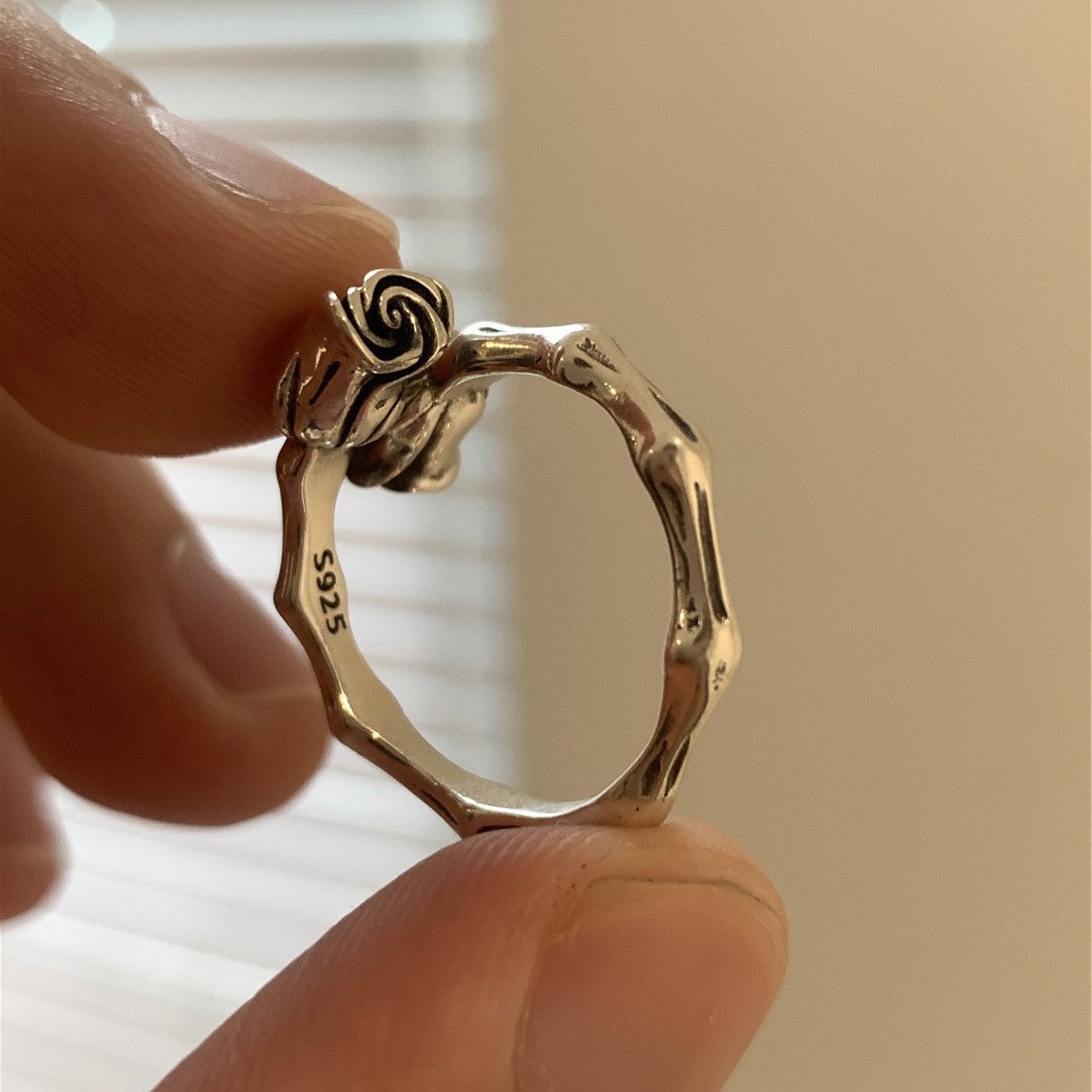 Einfacher Stil Rose Kupfer Offener Ring Kupfer Ringepicture1