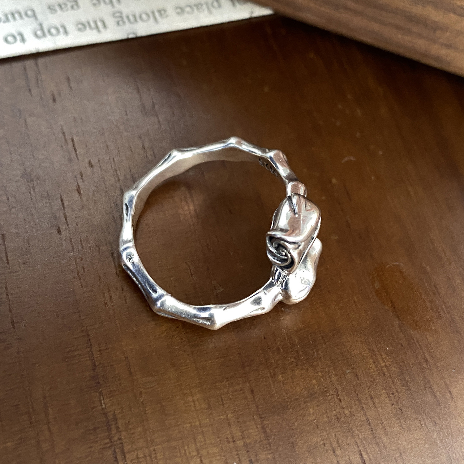 Einfacher Stil Rose Kupfer Offener Ring Kupfer Ringepicture5