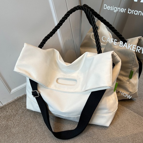 Fashion Solid Color Soft Surface Square Magnetic Buckle Tote Bag's discount tags