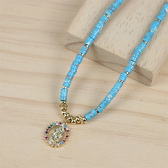 Ethnischer Stil Geometrisch Gemischte Materialien Kupfer Halskette Perlen Strasssteine Kupfer Halsketten