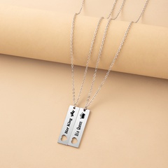 Queen Letter Crown Stainless Steel Pendant Necklace Stainless Steel Necklaces