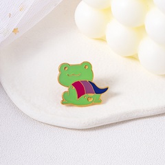 Cute Frog Alloy Stoving Varnish Brooches 1 Piece