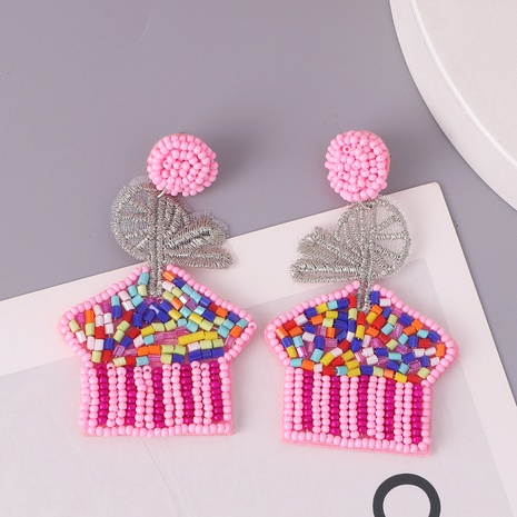 Cute House Resin Beaded Drop Earrings's discount tags