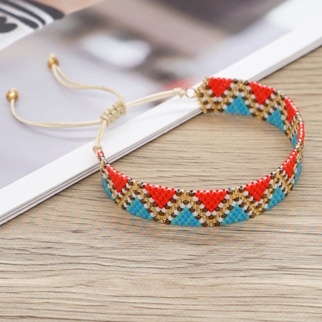 Bohemian Color Block Glass Beaded Bracelets's discount tags