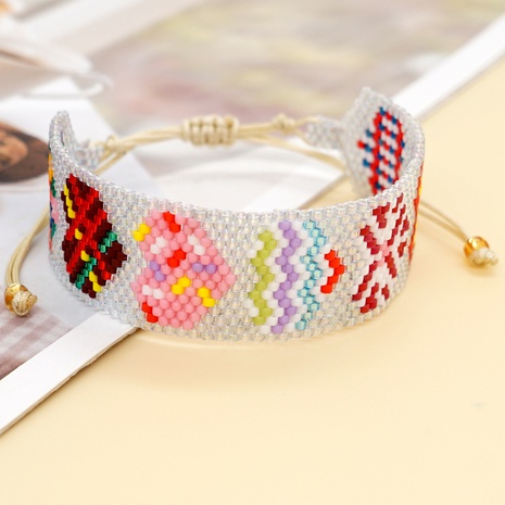 Vacation Heart Shape Glass Beaded Bracelets's discount tags