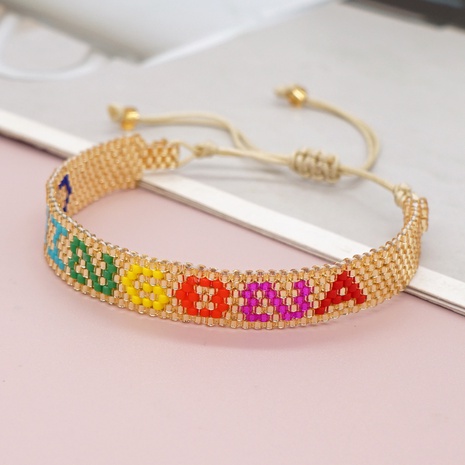 Fashion Letter Glass Beaded Bracelets's discount tags