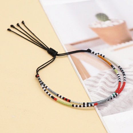 Simple Style Colorful Glass Beaded Bracelets's discount tags