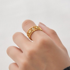 Fashion Geometric Stainless Steel Open Ring Plating Stainless Steel Rings