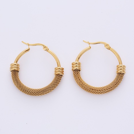 Fashion Circle Titanium Steel Earrings Plating Stainless Steel Earrings's discount tags