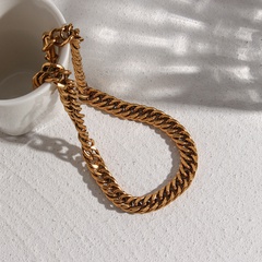 Mode Geometrisch Rostfreier Stahl Halskette Überzug Edelstahl Halsketten