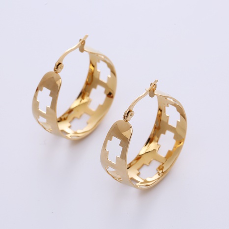Exaggerated Geometric Stainless Steel Earrings Hollow Out Stainless Steel Earrings's discount tags