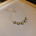 fashion zircon flower geometric bracelet Korean style simple tianium steel hand jewelrypicture63