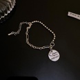 fashion zircon flower geometric bracelet Korean style simple tianium steel hand jewelrypicture65