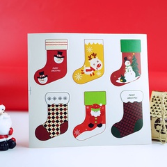 Weihnachten Socke Kupferplattenaufkleber Gruppe Geschenkaufkleber
