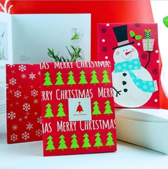 Christmas Cute Christmas Tree Snowman Kraft Paper Party Gift Bags
