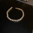 fashion zircon flower geometric bracelet Korean style simple tianium steel hand jewelrypicture74