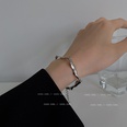 fashion zircon flower geometric bracelet Korean style simple tianium steel hand jewelrypicture79