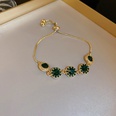 fashion zircon flower geometric bracelet Korean style simple tianium steel hand jewelrypicture87