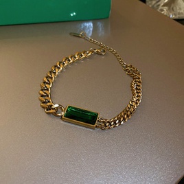 bracelet gomtrique de fleur de zircon de mode style coren simple bijoux de main en acier de tianiumpicture73