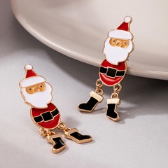 Christmas Cute Santa Claus Alloy Festival Earrings
