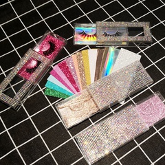Mode Neue Multi-Farbe Pull Falsche Wimpern Box mit Diamant