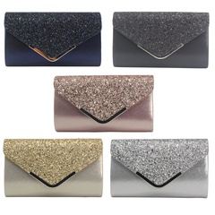 Women'S Medium All Seasons PU Leather Solid Color Fashion Square Magnetic Buckle Evening Bag