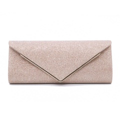 Women'S Medium Spring&Summer flash fabric Solid Color Fashion Square Magnetic Buckle Evening Bag