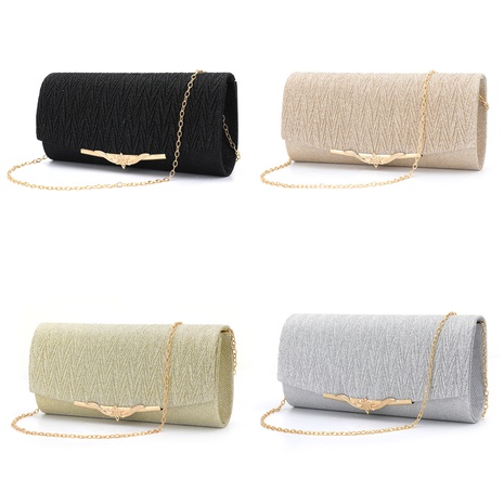 Women'S Medium All Seasons Flash Material Solid Color Fashion Square Magnetic Buckle Evening Bag's discount tags