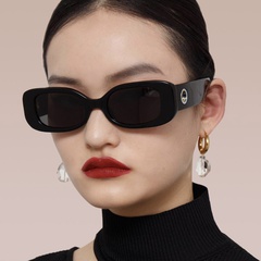 Unisex Fashion Solid Color Resin Oval Frame Full Frame Sunglasses
