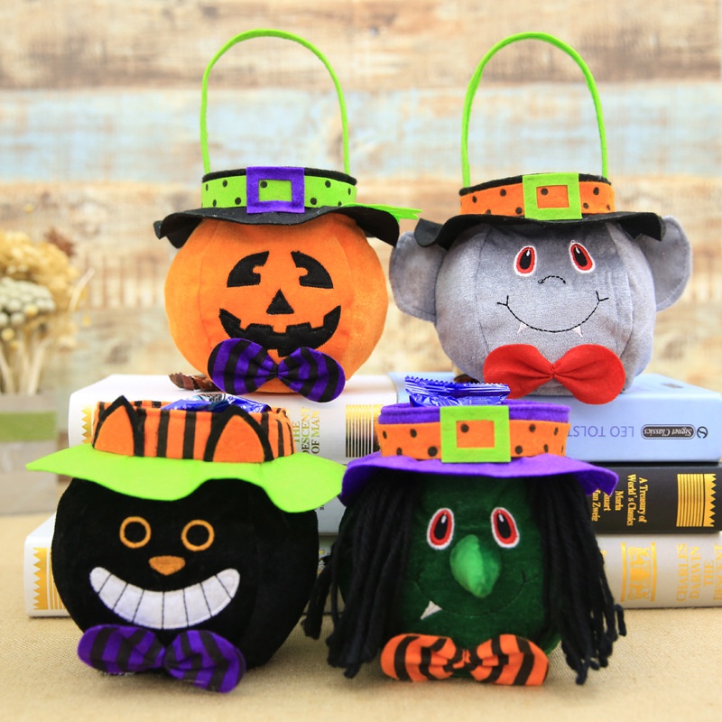 Halloween Pumpkin Cloth Party candy basket
