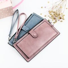 Women'S All Seasons PU Leather Solid Color Fashion Square Zipper Phone Wallet
