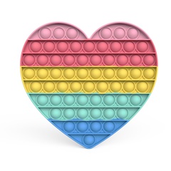 20cm Herz Macaron Farbe Puzzle Druck Relief Spielzeug Blase Zappeln Sensorischen Spielzeug