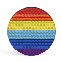 30cm Übergroße runde Regenbogen Farbe Spiel Bord Puzzle Druck Relief Spielzeug