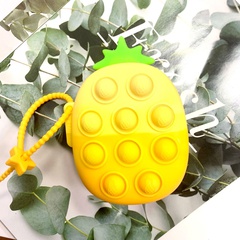 Yellow Silicone Pineapple Stress Ball Children's Educational Music Press Bubble Toys