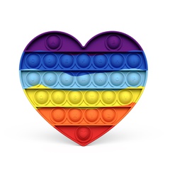 Regenbogen Farbe Herz Form Spiel Board mit Buchstaben Zappeln Spielzeug