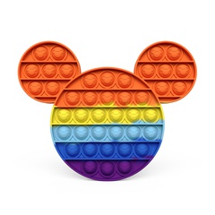 Regenbogen Farbe maus Form spiel bord Blase Zappeln Sensorischen Spielzeug