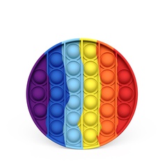 Runde Regenbogen Farbe Spiel Bord Push Blase Zappeln Spielzeug