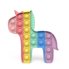 Regenbogen Farbe Pony Geformt Puzzle Druck Relief Spielzeug