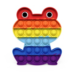 Regenbogen Bunte Frosch Geformt Puzzle Druck Relief Spielzeug