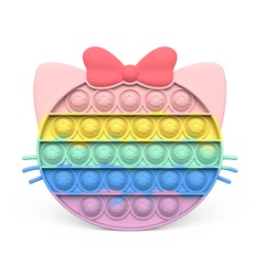 Regenbogen Farbe Katze Kopf spiel bord Blase Zappeln Sensorischen Spielzeug