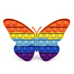 Regenbogen Farbe Schmetterling Form spiel bord Blase Zappeln Sensorischen Spielzeug