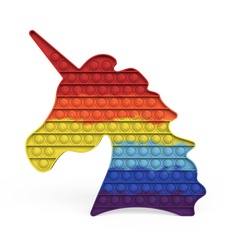 Übergroßen Regenbogen Farbe Einhorn Form Blase Zappeln Sensorischen Spielzeug