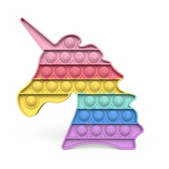 Macaron Farbe Einhorn Förmigen Regenbogen Spiel Board Silikon Spielzeug
