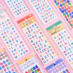 Candy Farbe Digitale Buchstaben PVC Notebook DIY Dekorative Aufkleber