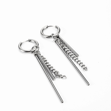 Fashion Geometric Titanium Steel Earrings Tassel Stainless Steel Earrings 1 Piece's discount tags