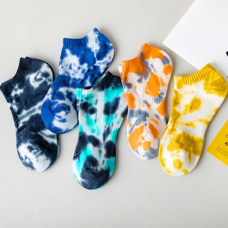 Unisex Lässig Tie-Dye Baumwolle Socken's discount tags
