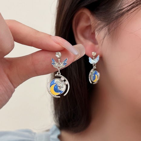 Fashion Star Moon Alloy Patchwork Earrings's discount tags