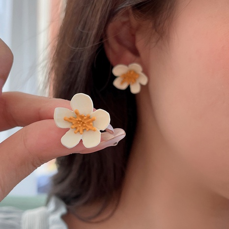 Sweet Flower Alloy Stoving Varnish Ear Studs's discount tags